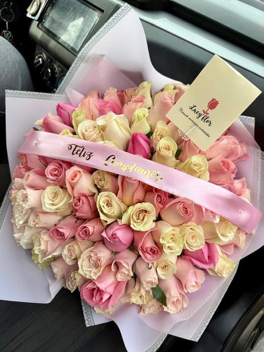 Ramo Buchón 50 Rosas Nude