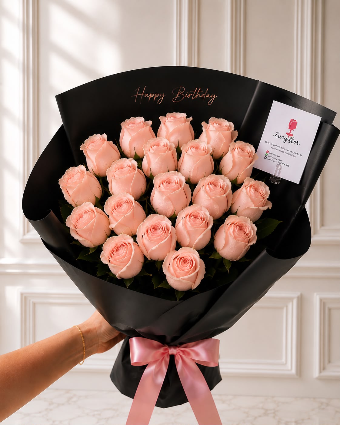 Bouquet de Rosas Rojas Happy Birthday